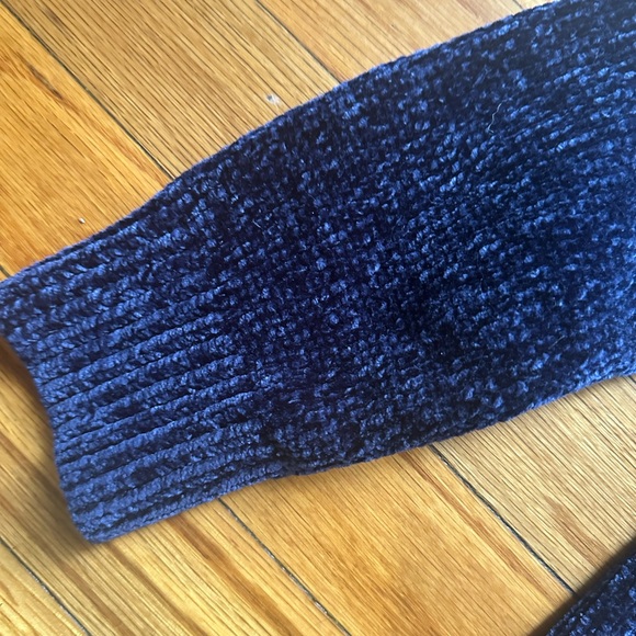 Kids Blue Sweater with Sequin Pockets - Picture 6 of 6